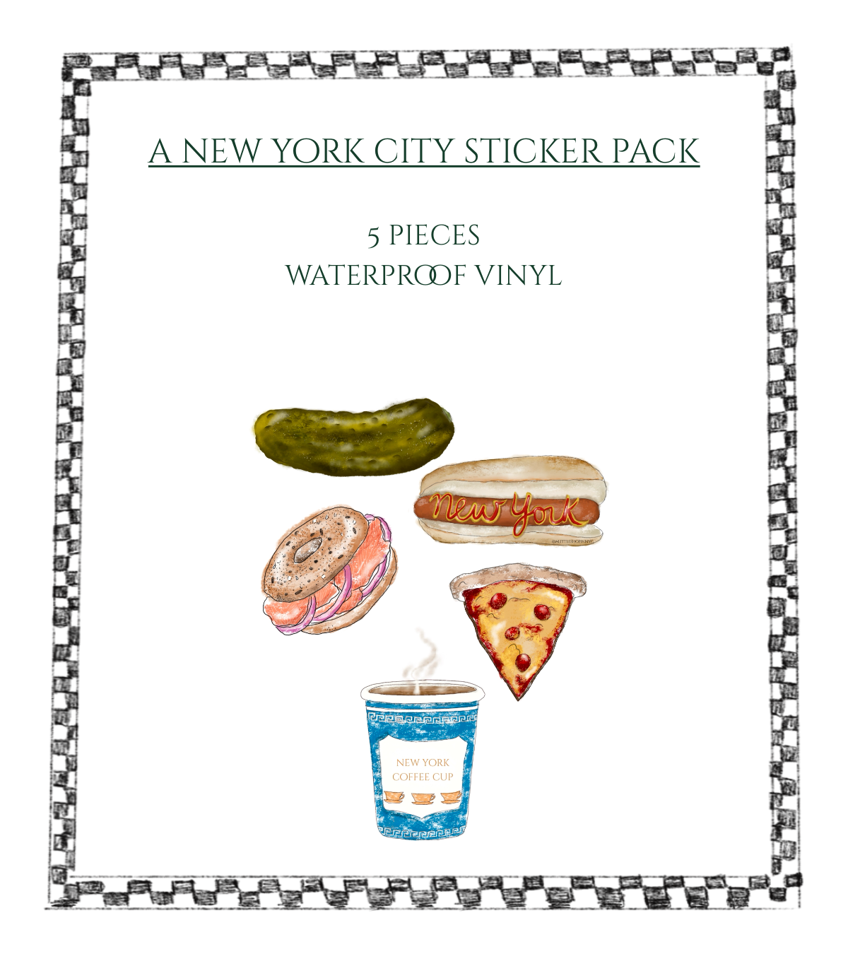 NYC Foods Sticker Pack