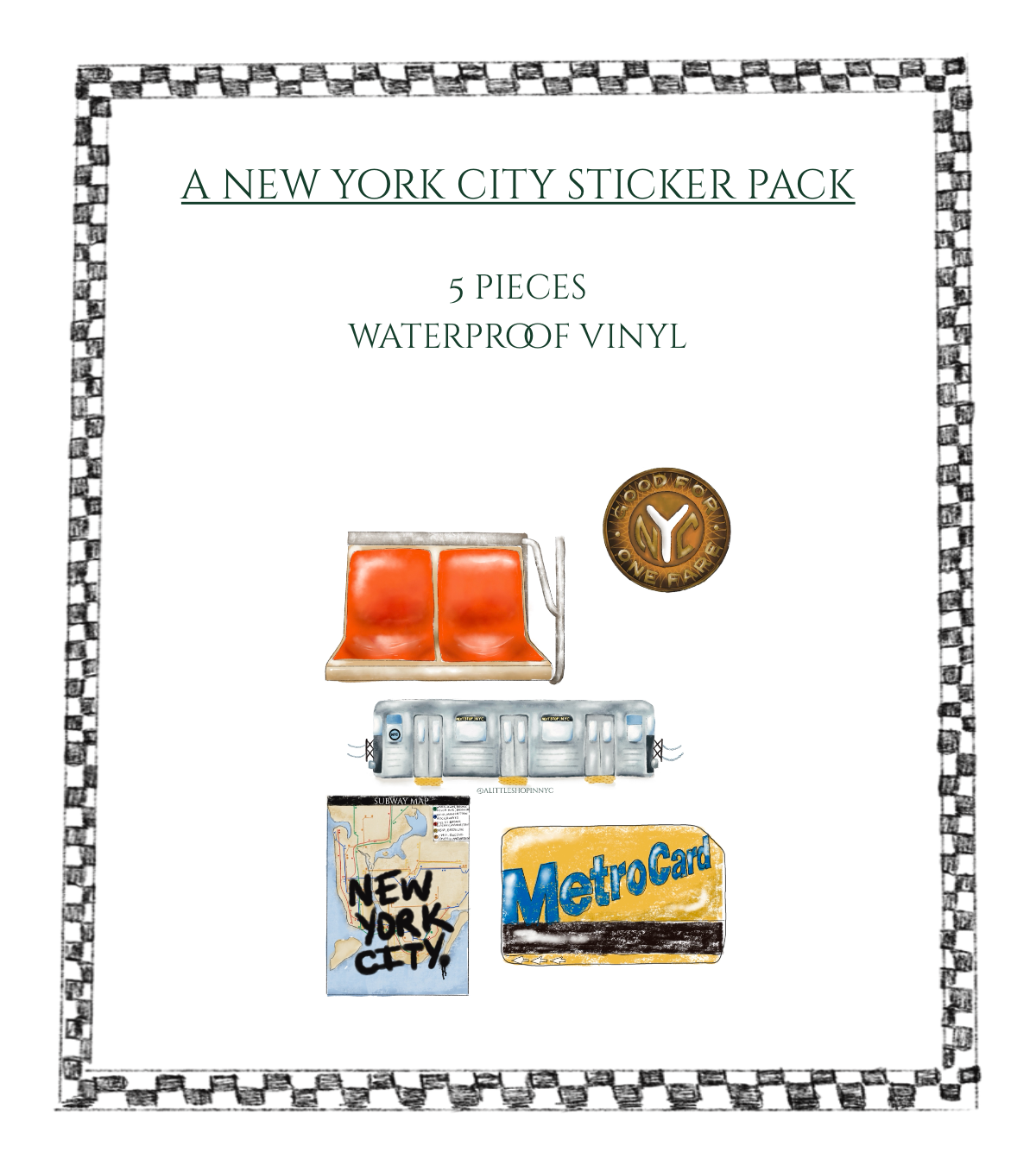 NYC Subway Sticker Pack