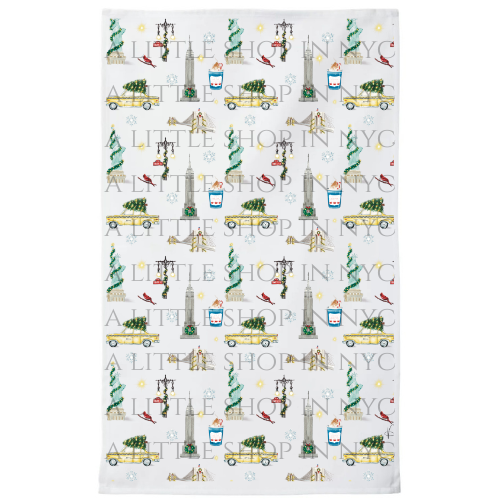 NYC Holiday Tea Towel